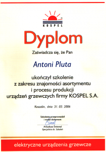 Dyplom KOSPEL S.A.